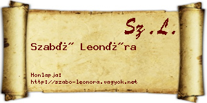 Szabó Leonóra névjegykártya