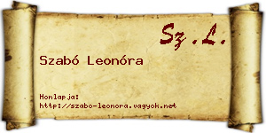 Szabó Leonóra névjegykártya
